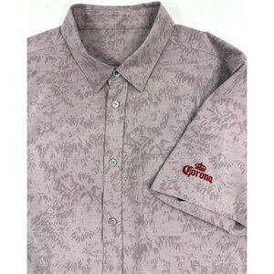 Vuori Mens Shirt Bridge Button Down Short Sleeve Size Large Corona Logo Purple